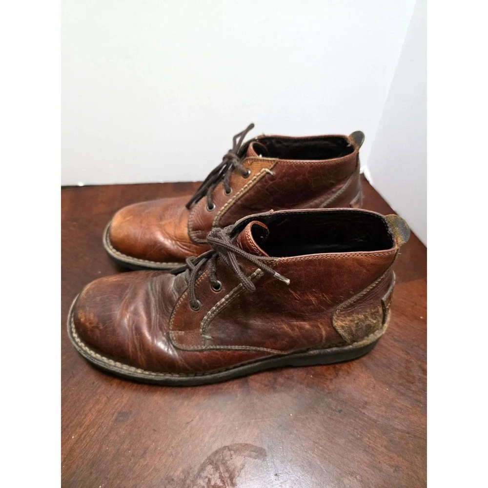 H.S. Trask Men's Brown Leather Chukka Lace-Up Casual Ankle Boots Size 9M‎